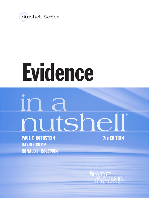 Title details for Evidence in a Nutshell by Paul F. Rothstein - Available